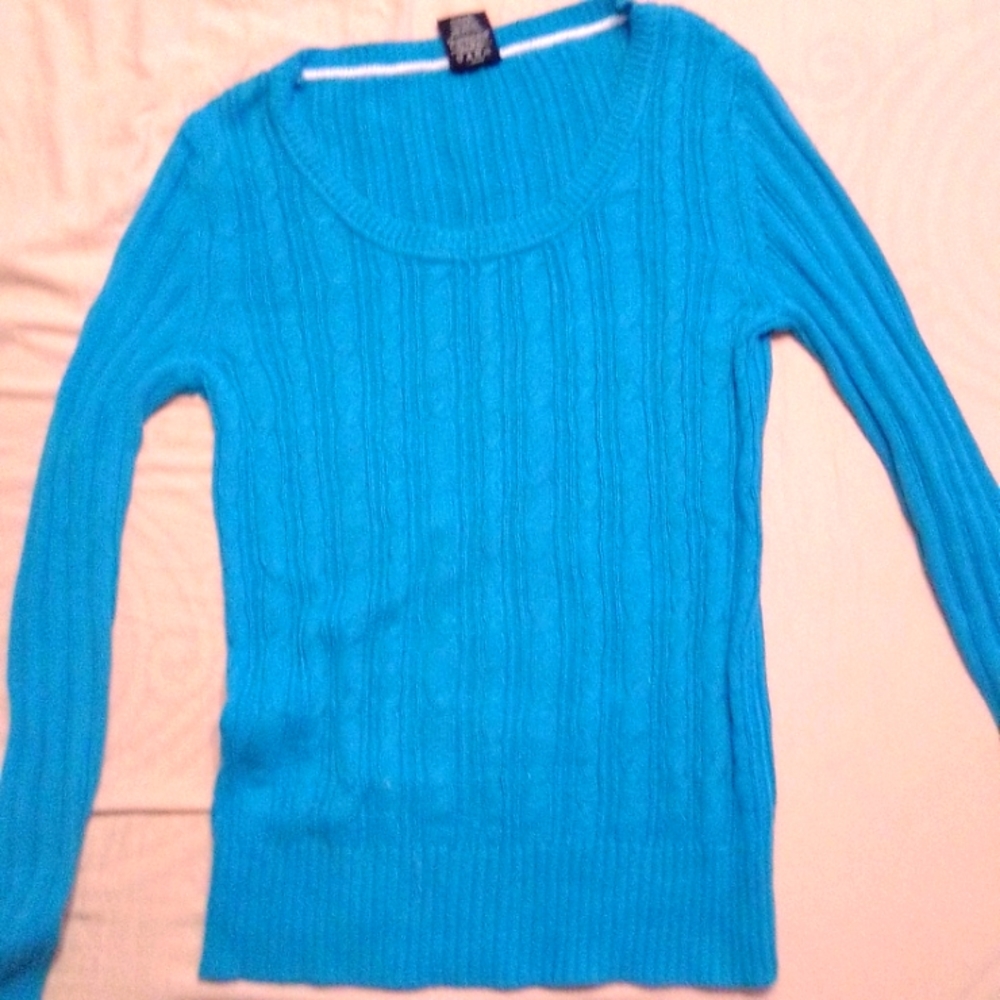 blue sweater